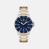 AR11738 Men Solar Blue Dial Analog Metal Watch AR11738