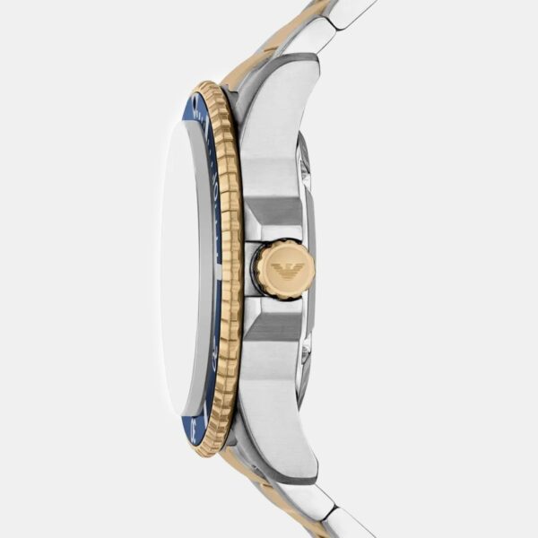 AR11738-3 Men Solar Blue Dial Analog Metal Watch AR11738