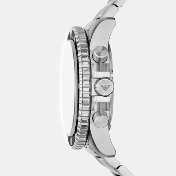 AR11739-2 Men Solar Black Dial Chronograph Stainless Steel Watch AR11739