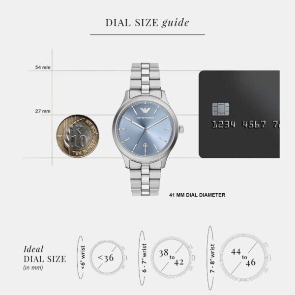 AR11748-5_67ddd19c-75d7-4e8b-a1ae-a794f53be6c7 Women Quartz Blue Dial Analog Stainless Steel Watch AR11748