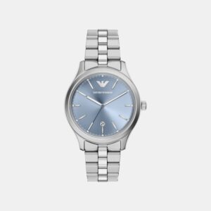 Women Quartz Blue Dial Analog Stainless Steel Watch AR11748