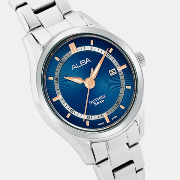 Men Quartz Blue Dial Analog Stainless Steel Watch AS9R17X1