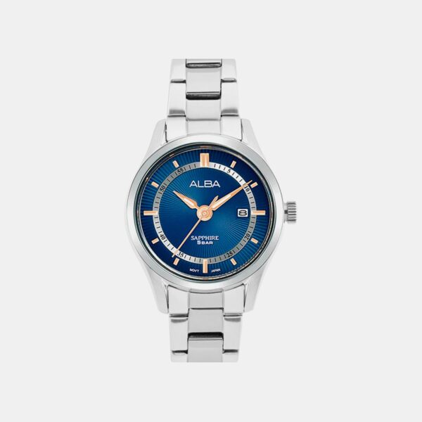 Men Quartz Blue Dial Analog Stainless Steel Watch AS9R17X1