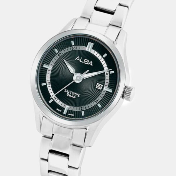 Men Quartz Black Dial Analog Stainless Steel Watch AS9R19X1