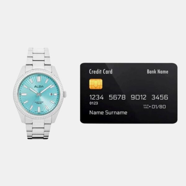 AS9S71X1-3 Unisex Quartz Blue Dial Analog Stainless Steel Watch AS9S71X1