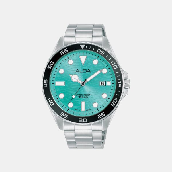 AS9V61X1 Active Men Quartz Light Blue Dial Analog Stainless Steel Watch AS9V61X1