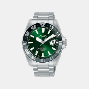 Mechanical Men Automatic Green Dial Analog Stainless Steel Watch AU4077X1