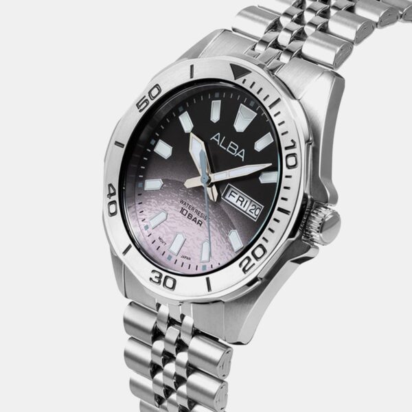 Men Quartz Dual Tone Dial Analog Stainless Steel Watch AV3577X1