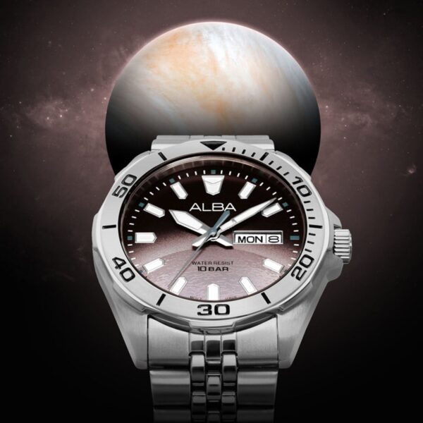 Men Quartz Dual Tone Dial Analog Stainless Steel Watch AV3577X1