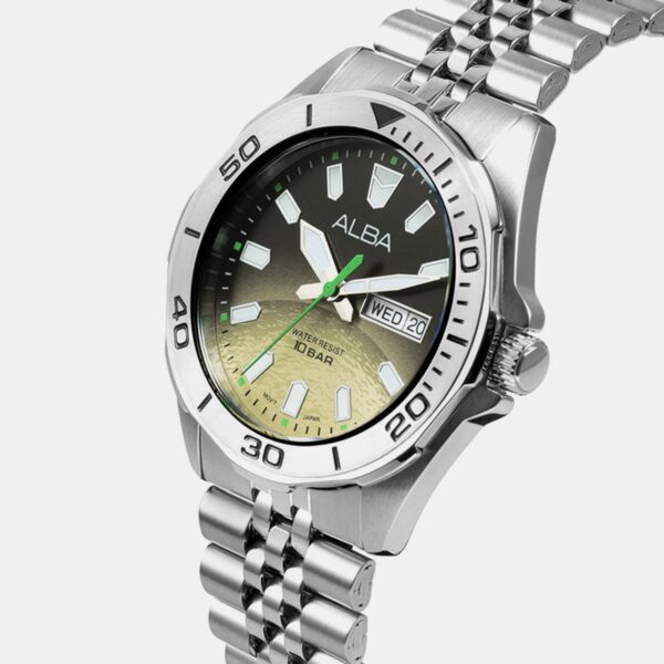 Men Quartz Dual Tone Dial Analog Stainless Steel Watch AV3585X1