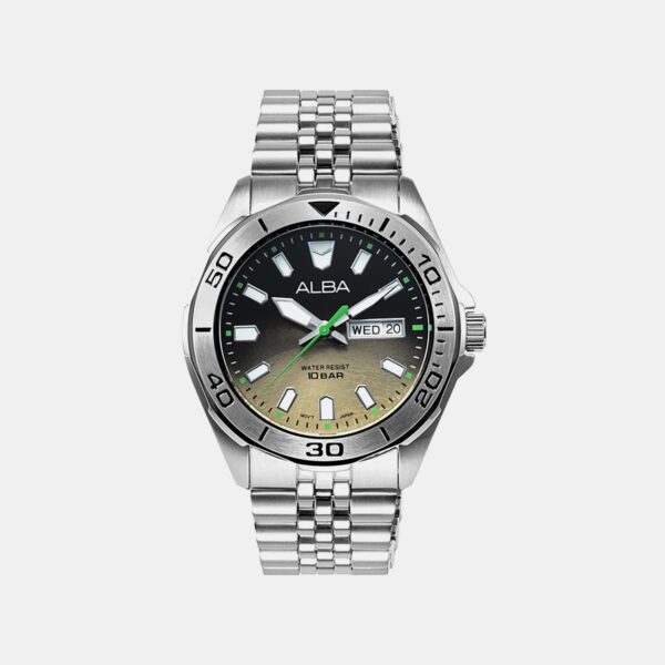 Men Quartz Dual Tone Dial Analog Stainless Steel Watch AV3585X1