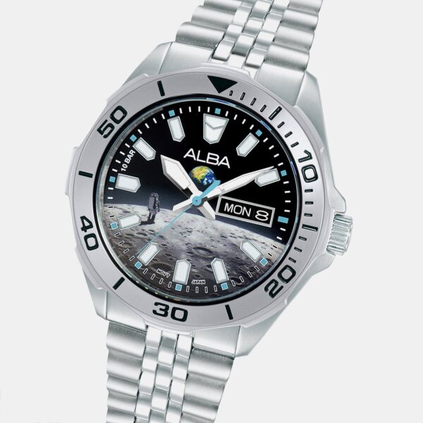 Men Quartz Dual Tone Dial Analog Stainless Steel Watch AV3591X2