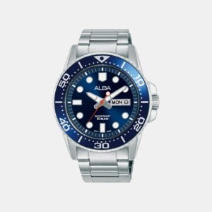 Active Men Quartz Blue Dial Analog Stainless Steel Watch AV3597X1