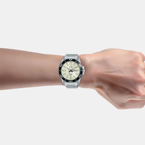 Men Quartz Light Champagne Dial Analog Stainless Steel Watch AV3601X1