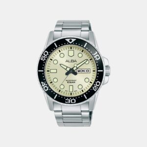 Men Quartz Light Champagne Dial Analog Stainless Steel Watch AV3601X1