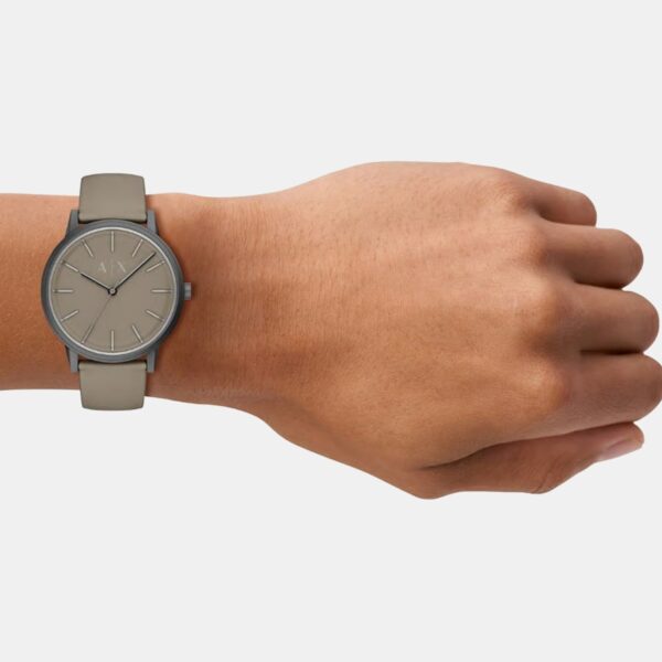 AX2766-5 Men Quartz Grey Dial Analog Leather Watch AX2766