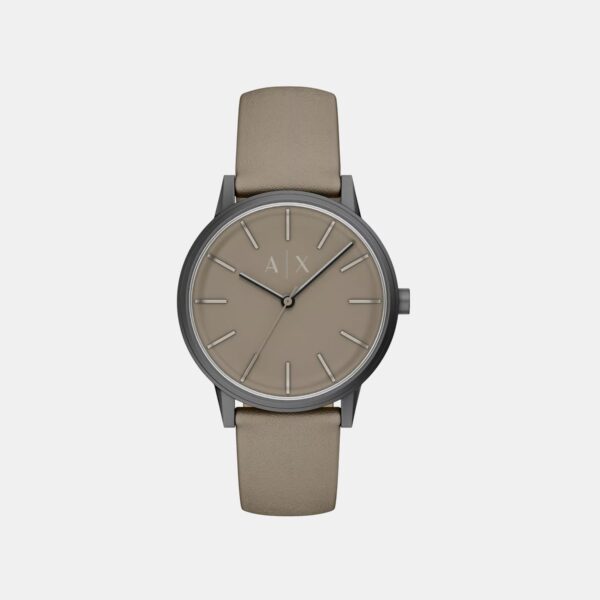 AX2766 Men Quartz Grey Dial Analog Leather Watch AX2766