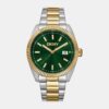 Everyday Men Quartz Green Dial Analog Stainless Steel Watch DK1G133M0055