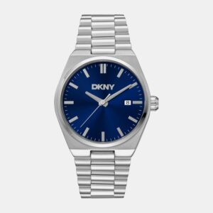 DK1G135M0075_Front Everyday Men Quartz Blue Dial Analog Stainless Steel Watch DK1G135M0075