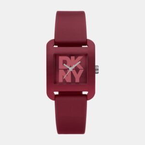City Sport Women Quartz Red Dial Analog Silicone Watch DK1L002P0035