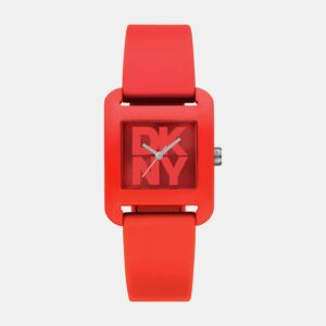 City Sport Women Quartz Red Dial Analog Silicone Watch DK1L002P0075