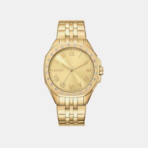 Brooklyn Maxi Women Quartz Champagne Dial Analog Stainless Steel Watch DK1L011M0045