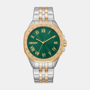 Brooklyn Maxi Women Quartz Green Dial Analog Stainless Steel Watch DK1L011M0075