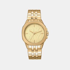 Brooklyn Midi Women Quartz Champagne Dial Analog Stainless Steel Watch DK1L012M0065