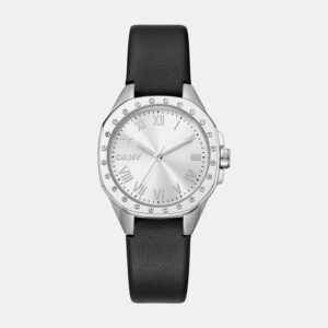 Brooklyn Mini Women Quartz Silver Dial Analog Leather Watch DK1L013L0015