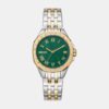 Brooklyn Mini Women Quartz Green Dial Analog Stainless Steel Watch DK1L013M0095