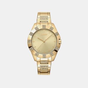 Park Ave Glitz Women Quartz Champagne Dial Analog Stainless Steel Watch DK1L019M0035