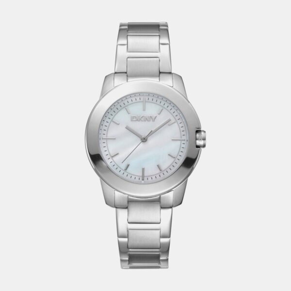 DK1L020M0035_Front Park Ave Midi Women Quartz White Mother Of Pearl Dial Analog Stainless Steel Watch DK1L020M0035