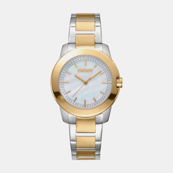 DK1L020M0065_Front Park Ave Midi Women Quartz White Mother Of Pearl Dial Analog Stainless Steel Watch DK1L020M0065