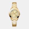 Park Ave Logo Women Quartz Champagne Dial Analog Stainless Steel Watch DK1L021M0055