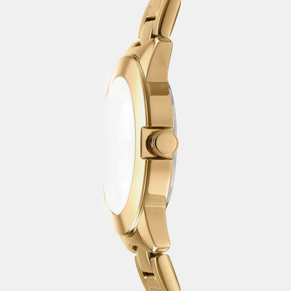 Park Ave Logo Women Quartz Champagne Dial Analog Stainless Steel Watch DK1L021M0055