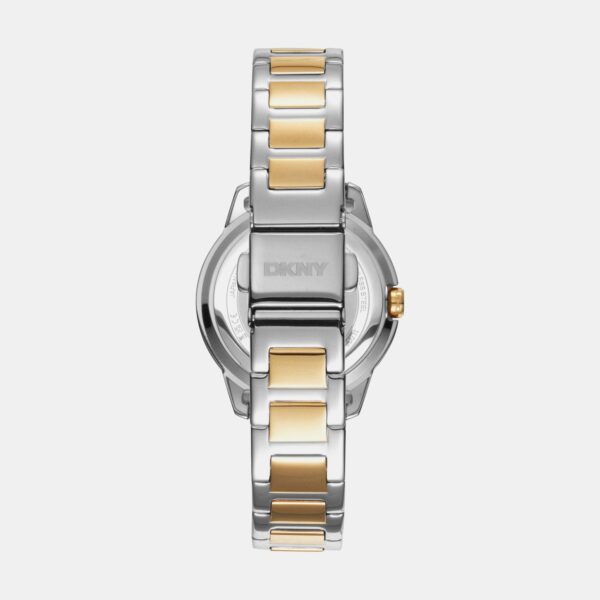 Park Ave Logo Women Quartz Silver Dial Analog Stainless Steel Watch DK1L021M0075