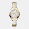 Park Ave Logo Women Quartz Silver Dial Analog Stainless Steel Watch DK1L021M0075