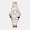 Park Ave Logo Women Quartz Silver Dial Analog Stainless Steel Watch DK1L021M0095