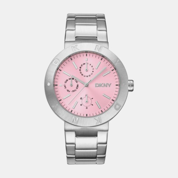 DK1L022M0025_Front Eastside Maxi Women Quartz Rose Dial Multi-Function Stainless Steel Watch DK1L022M0025