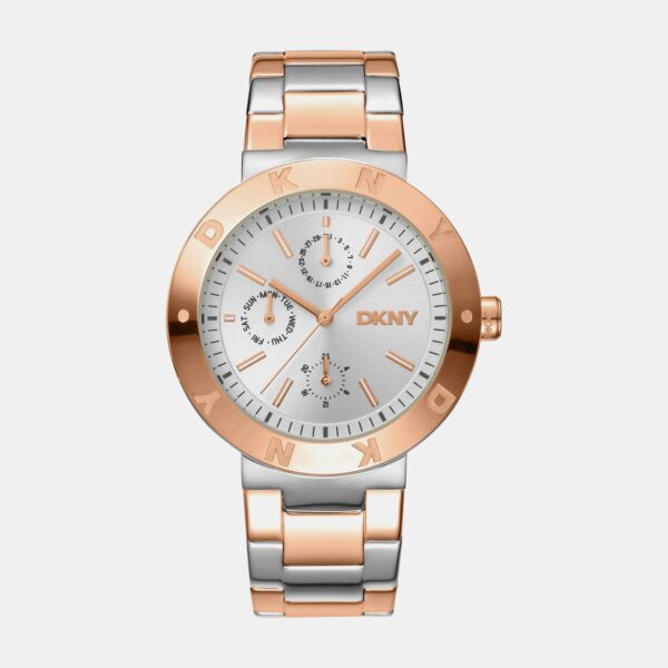 DK1L022M0065_Front Eastside Maxi Women Quartz Silver Dial Multi-Function Stainless Steel Watch DK1L022M0065