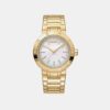 Eastside Logo Women Quartz White Mother Of Pearl Dial Analog Stainless Steel Watch DK1L023M0035
