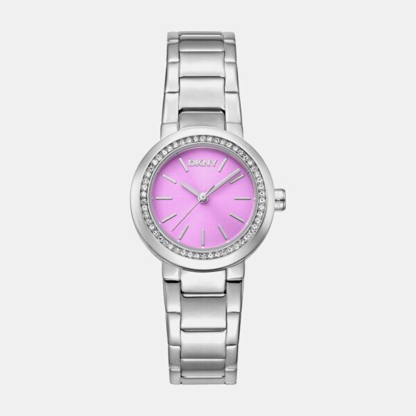 DK1L024M0125_Front Eastside Mini Women Quartz Pink Dial Analog Stainless Steel Watch DK1L024M0125