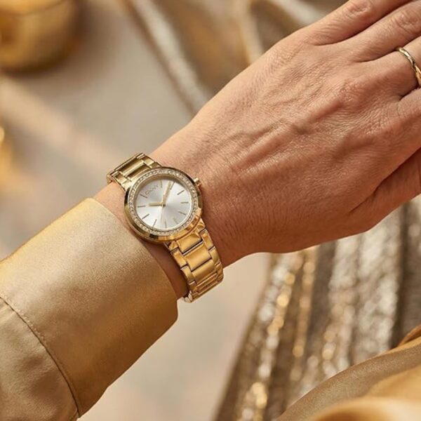 DK1L024M0135-3 Eastside Mini Women Quartz Silver Dial Analog Stainless Steel Watch DK1L024M0135