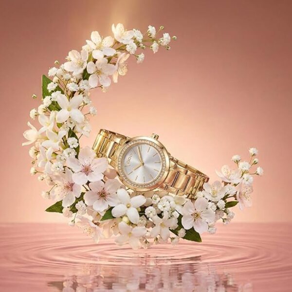 DK1L024M0135-4 Eastside Mini Women Quartz Silver Dial Analog Stainless Steel Watch DK1L024M0135