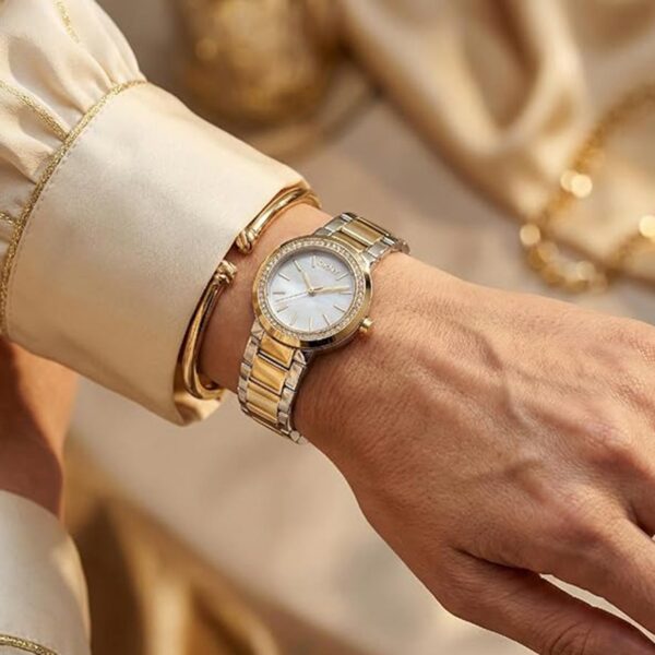 DK1L024M0155-4 Eastside Mini Women Quartz White Mother Of Pearl Dial Analog Stainless Steel Watch DK1L024M0155