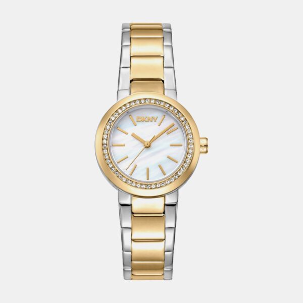 DK1L024M0155_Front Eastside Mini Women Quartz White Mother Of Pearl Dial Analog Stainless Steel Watch DK1L024M0155