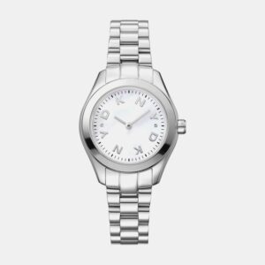 Astoria Logo Women Quartz White Mother Of Pearl Dial Analog Stainless Steel Watch DK1L033M0045