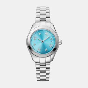 Astoria Logo Women Quartz Blue Dial Analog Stainless Steel Watch DK1L033M0055
