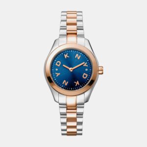 Astoria Logo Women Quartz Blue Dial Analog Stainless Steel Watch DK1L033M0095
