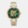 Essential Logo Women Quartz Green Dial Analog Stainless Steel Watch DK1L041M0085